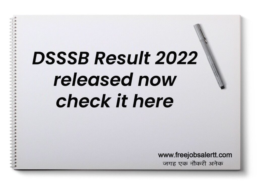 DSSSB Result 2022 released now check it now