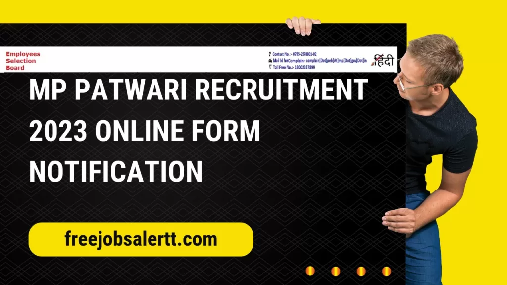 MP Patwari Recruitment 2023 Online Form Notification at peb.mp.gov.in