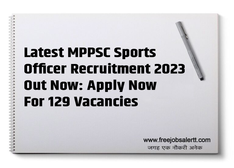 MPPSC  sports officer recruitment 2023